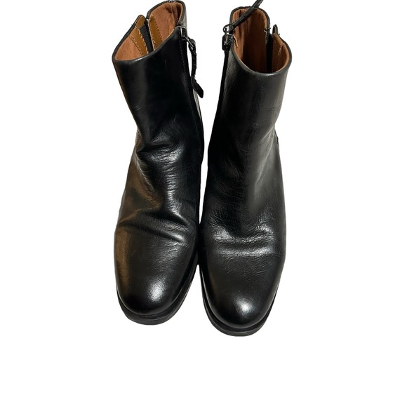 Franco Sarto Women FRANCO SARTO Womens Mist Hard Finished Leather Zip-Up Ankle Boots Size 9